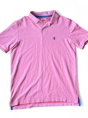 Izod Pink Short-Sleeve Polo with Contrast Logo